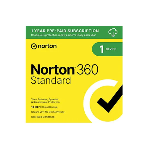 Norton 360 Standard, Antivirensoftware – 1 Gerät mit automatischer Verlängerung bis 2025